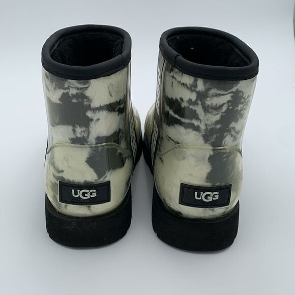 Ugg classic mini marble black and white winter rain boots - Picture 6 of 11